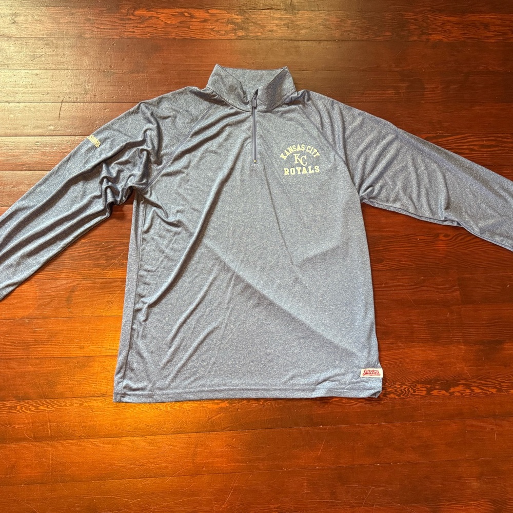 Majestic Kansas City Royals Quarter-Zip in Blue